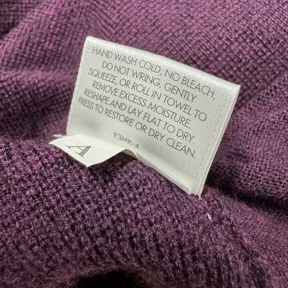 EILEEN FISHER 100% Merino Wool Sweater Cardigan Purple 1X - Picture 11 of 11